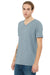 Bella + Canvas BC3005CVC Mens CVC Short Sleeve V-Neck T-Shirt Heather Slate Blue Model 3Q