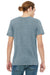Bella + Canvas BC3005CVC Mens CVC Short Sleeve V-Neck T-Shirt Heather Slate Blue Model Back