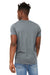 Bella + Canvas BC3301/3301 Mens Jersey Short Sleeve Crewneck T-Shirt Heather Grey Model Back
