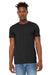 Bella + Canvas BC3301/3301C/3301 Mens Jersey Short Sleeve Crewneck T-Shirt Heather Black Model Front