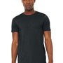 Bella + Canvas Mens Jersey Short Sleeve Crewneck T-Shirt - Heather Dark Grey - Closeout