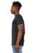 Bella + Canvas BC3301/3301 Mens Jersey Short Sleeve Crewneck T-Shirt Heather Dark Grey Model Side