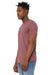 Bella + Canvas BC3301/3301C/3301 Mens Jersey Short Sleeve Crewneck T-Shirt Heather Mauve Model 3Q