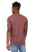 Bella + Canvas BC3301/3301C/3301 Mens Jersey Short Sleeve Crewneck T-Shirt Heather Mauve Model Back