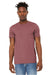 Bella + Canvas BC3301/3301 Mens Jersey Short Sleeve Crewneck T-Shirt Heather Mauve Model Front