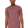 Bella + Canvas Mens Jersey Short Sleeve Crewneck T-Shirt - Heather Mauve - Closeout