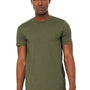Bella + Canvas Mens Jersey Short Sleeve Crewneck T-Shirt - Heather Olive Green - Closeout