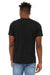 Bella + Canvas BC3301/3301 Mens Jersey Short Sleeve Crewneck T-Shirt Solid Black Model Back