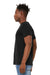 Bella + Canvas BC3301/3301 Mens Jersey Short Sleeve Crewneck T-Shirt Solid Black Model Side