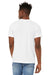 Bella + Canvas BC3301/3301C/3301 Mens Jersey Short Sleeve Crewneck T-Shirt Solid White Model Back