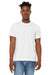 Bella + Canvas BC3301/3301C/3301 Mens Jersey Short Sleeve Crewneck T-Shirt Solid White Model Front