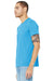 Bella + Canvas BC3413/3413C/3413 Mens Short Sleeve Crewneck T-Shirt Aqua Blue Model 3Q