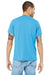 Bella + Canvas BC3413/3413C/3413 Mens Short Sleeve Crewneck T-Shirt Aqua Blue Model Back