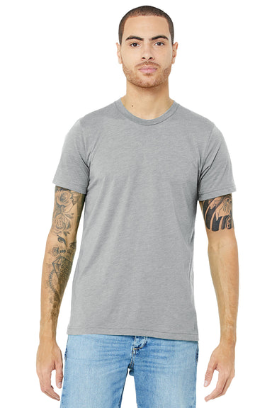 Bella + Canvas BC3413/3413C/3413 Mens Short Sleeve Crewneck T-Shirt Athletic Grey Model Front