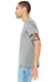 Bella + Canvas BC3413/3413C/3413 Mens Short Sleeve Crewneck T-Shirt Athletic Grey Model Side