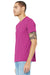 Bella + Canvas BC3413/3413C/3413 Mens Short Sleeve Crewneck T-Shirt Berry Pink Model 3Q