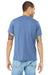 Bella + Canvas BC3413/3413C/3413 Mens Short Sleeve Crewneck T-Shirt Blue Model Back