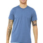 Bella + Canvas Mens Short Sleeve Crewneck T-Shirt - Blue