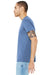 Bella + Canvas BC3413/3413C/3413 Mens Short Sleeve Crewneck T-Shirt Blue Model Side