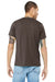 Bella + Canvas BC3413/3413C/3413 Mens Short Sleeve Crewneck T-Shirt Brown Model Back
