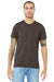 Bella + Canvas BC3413/3413C/3413 Mens Short Sleeve Crewneck T-Shirt Brown Model Front