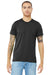 Bella + Canvas BC3413/3413C/3413 Mens Short Sleeve Crewneck T-Shirt Charcoal Black Model Front