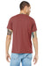 Bella + Canvas BC3413/3413C/3413 Mens Short Sleeve Crewneck T-Shirt Clay Red Model Back