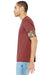 Bella + Canvas BC3413/3413C/3413 Mens Short Sleeve Crewneck T-Shirt Clay Red Model Side