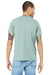 Bella + Canvas BC3413/3413C/3413 Mens Short Sleeve Crewneck T-Shirt Dusty Blue Model Back