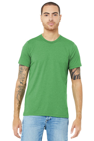 Bella + Canvas BC3413/3413C/3413 Mens Short Sleeve Crewneck T-Shirt Green Model Front