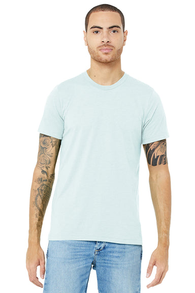 Bella + Canvas BC3413/3413C/3413 Mens Short Sleeve Crewneck T-Shirt Ice Blue Model Front