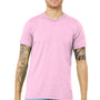 Bella + Canvas Mens Short Sleeve Crewneck T-Shirt - Lilac Pink