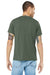 Bella + Canvas BC3413/3413C/3413 Mens Short Sleeve Crewneck T-Shirt Military Green Model Back