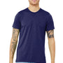 Bella + Canvas Mens Short Sleeve Crewneck T-Shirt - Navy Blue