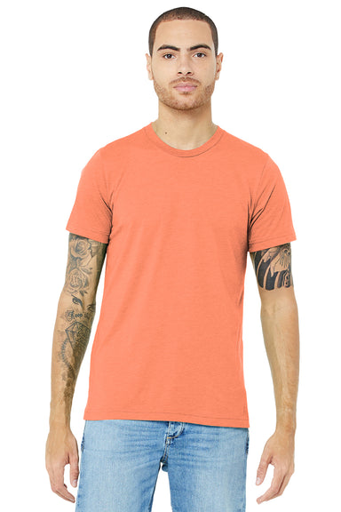 Bella + Canvas BC3413/3413C/3413 Mens Short Sleeve Crewneck T-Shirt Orange Model Front