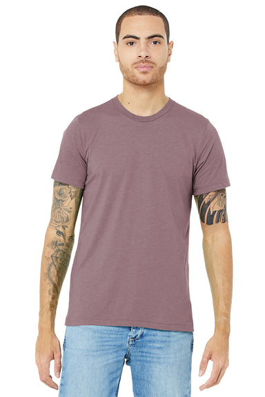 Bella + Canvas BC3413/3413C/3413 Mens Short Sleeve Crewneck T-Shirt Orchid Purple Model Front