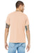 Bella + Canvas BC3413/3413C/3413 Mens Short Sleeve Crewneck T-Shirt Peach Model Back