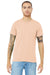 Bella + Canvas BC3413/3413C/3413 Mens Short Sleeve Crewneck T-Shirt Peach Model Front