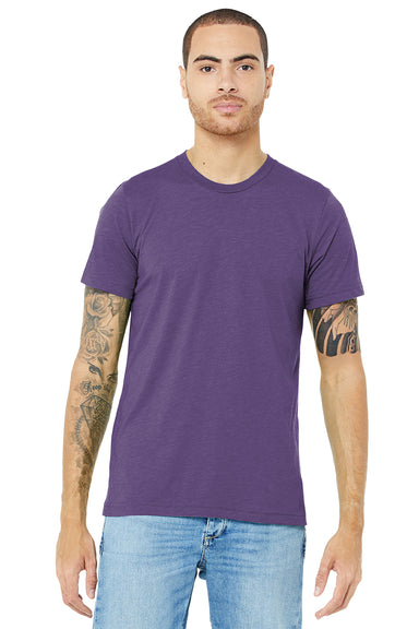 Bella + Canvas BC3413/3413C/3413 Mens Short Sleeve Crewneck T-Shirt Purple Model Front