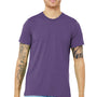 Bella + Canvas Mens Short Sleeve Crewneck T-Shirt - Purple