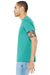 Bella + Canvas BC3413/3413C/3413 Mens Short Sleeve Crewneck T-Shirt Sea Green Model Side
