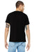 Bella + Canvas BC3413/3413C/3413 Mens Short Sleeve Crewneck T-Shirt Solid Black Model Back