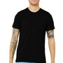 Bella + Canvas Mens Short Sleeve Crewneck T-Shirt - Solid Black