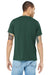 Bella + Canvas BC3413/3413C/3413 Mens Short Sleeve Crewneck T-Shirt Solid Forest Green Model Back