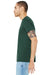 Bella + Canvas BC3413/3413C/3413 Mens Short Sleeve Crewneck T-Shirt Solid Forest Green Model Side