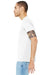 Bella + Canvas BC3413/3413C/3413 Mens Short Sleeve Crewneck T-Shirt Solid White Model Side