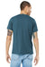 Bella + Canvas BC3413/3413C/3413 Mens Short Sleeve Crewneck T-Shirt Steel Blue Model Back