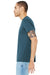 Bella + Canvas BC3413/3413C/3413 Mens Short Sleeve Crewneck T-Shirt Steel Blue Model Side