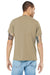 Bella + Canvas BC3413/3413C/3413 Mens Short Sleeve Crewneck T-Shirt Tan Model Back