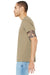 Bella + Canvas BC3413/3413C/3413 Mens Short Sleeve Crewneck T-Shirt Tan Model Side